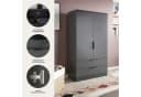 xonox.home Wäscheschrank anthrazit mit Schubladen und Kleiderstange Bild 4