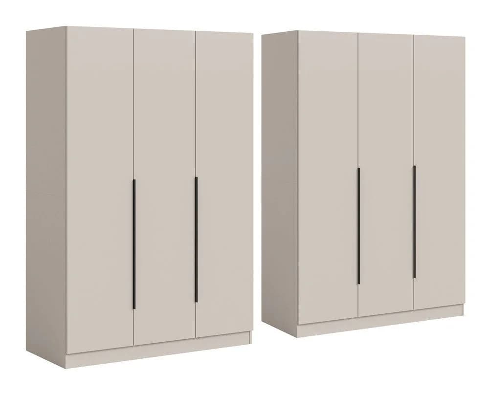 xonox.home Garderobenschrank Kopenhagen 2-teilig Grau - Bild 2