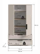 xonox.home Wäscheschrank Kopenhagen Braun Modern Skandinavisch Bild 3