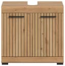xonox.home Waschbeckenunterschrank Artisan Eiche Schwarz 60x56x34 cm Bild 1