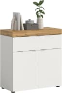 OTTO HOME Kommode MAMBO II Weiß/Eiche 77cm Push-to-Open Bild 2
