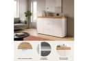 OTTO home Sideboard MAMBO II Weiß Melamin 2 Türen 3 Schubkästen Bild 3