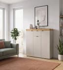 OTTO home Highboard MAMBO II Beige 105cm 3 Türen 1 Schubkasten 9 Fächer Bild 1