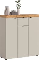 OTTO home Highboard MAMBO II Beige 105cm 3 Türen 1 Schubkasten 9 Fächer Bild 2