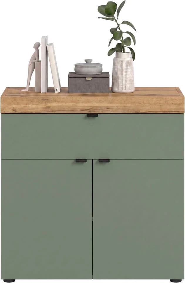 OTTO HOME Kommode MAMBO II Smoke Green / Wotan Eiche Nachbildung - Bild 4