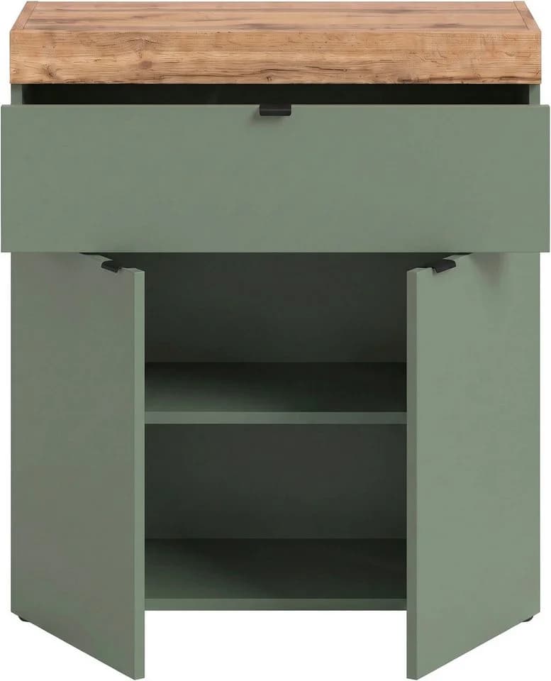 OTTO HOME Kommode MAMBO II Smoke Green / Wotan Eiche Nachbildung - Bild 5