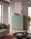 OTTO HOME Highboard MAMBO II 105cm 3 Türen 1 Schublade Smoke Green Eiche Bild 1