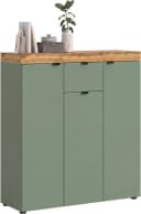 OTTO HOME Highboard MAMBO II 105cm 3 Türen 1 Schublade Smoke Green Eiche Bild 2