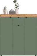 OTTO HOME Highboard MAMBO II 105cm 3 Türen 1 Schublade Smoke Green Eiche Bild 4