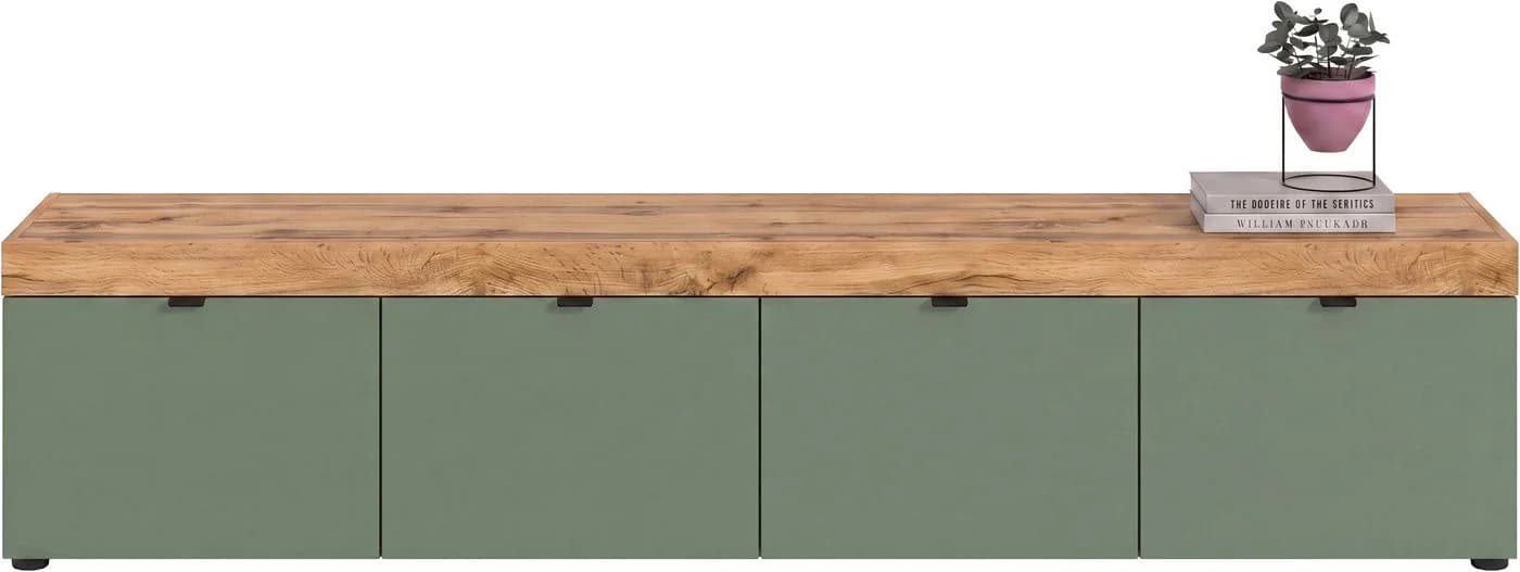 OTTO HOME Lowboard MAMBO II 200cm Smoke Green Wotan Eiche - Bild 4