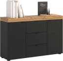 OTTO home Sideboard MAMBO II 125 cm Schwarz/Weiß Modern Bild 2