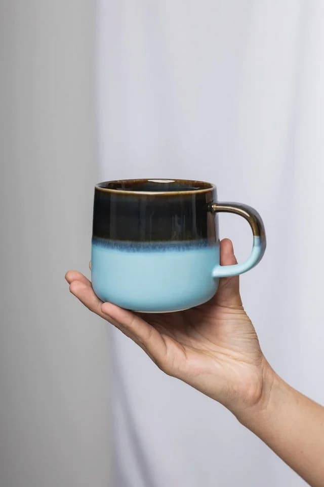 Tranquillo Tasse INDUSTRIAL 390ml Blau Steingut - Bild 3