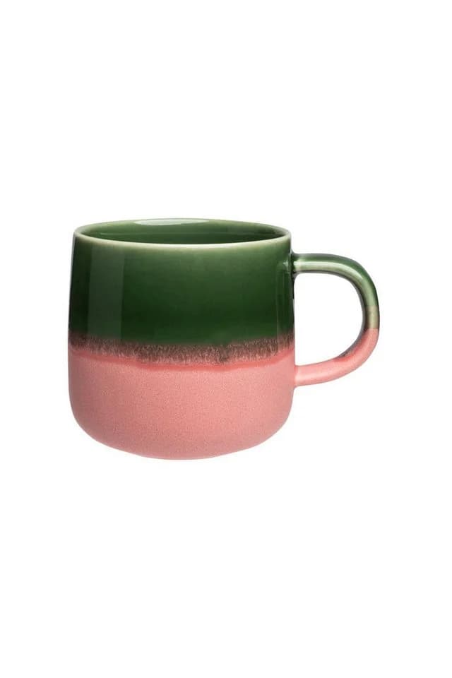 Tranquillo Tasse INDUSTRIAL 390ml Grün-Rosa Steingut