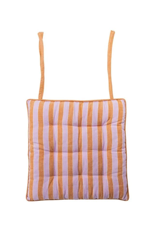 Tranquillo Sitzkissen VIVID LINES Orange Gestreift Bio-Baumwolle