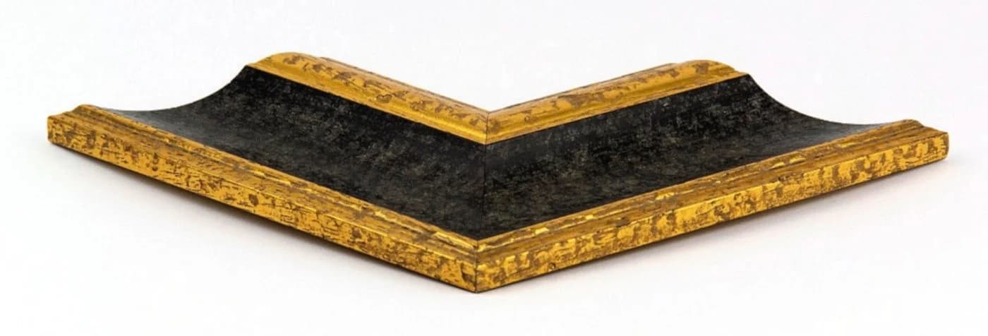myposterframe Bilderrahmen Dysnomia Edel Schwarz Gold Echtholz - Bild 4