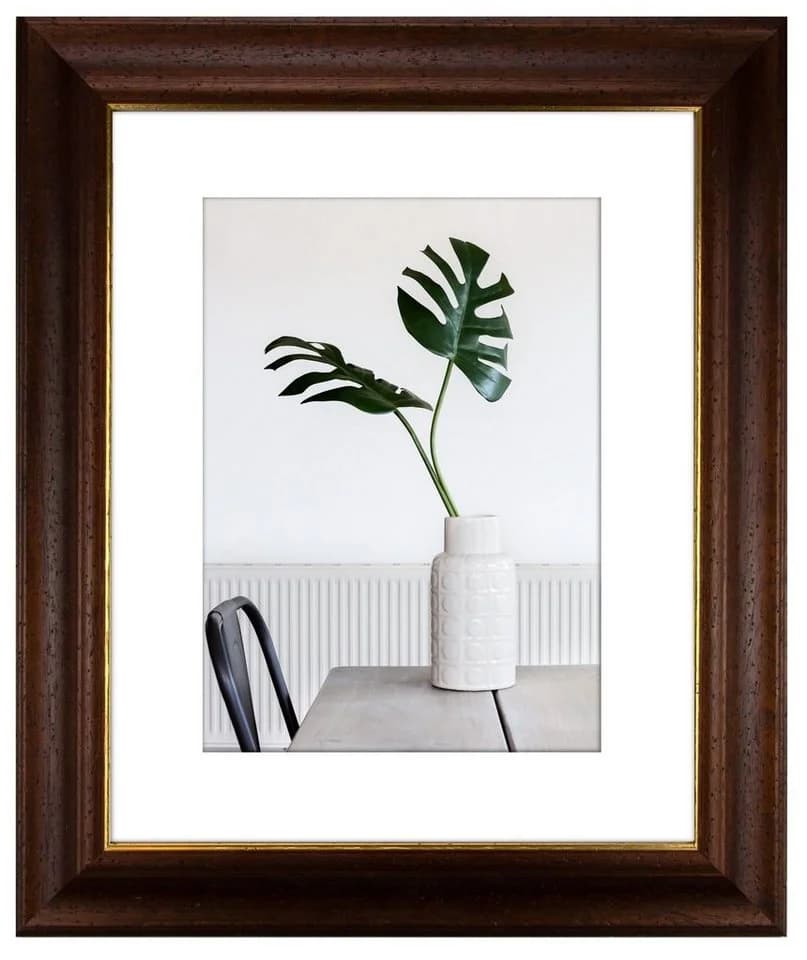 myposterframe Bilderrahmen Dysnomia Barock Nussbraun Gold Echtholz - Bild 2
