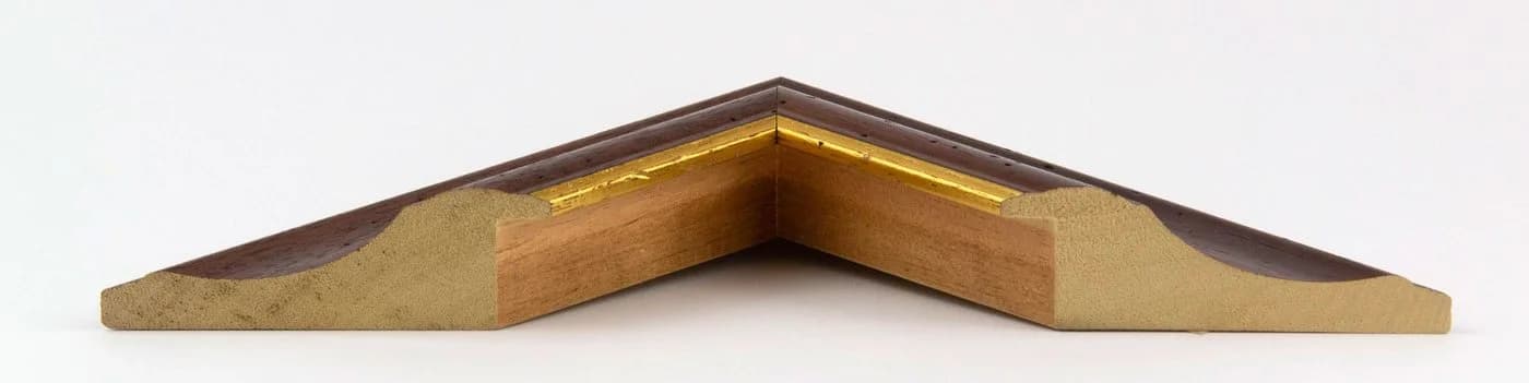 myposterframe Bilderrahmen Dysnomia Barock Nussbraun Gold Echtholz - Bild 5