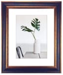 myposterframe Bilderrahmen Dysnomia Barock Blau Gold 30x30 cm Echtholz Bild 2