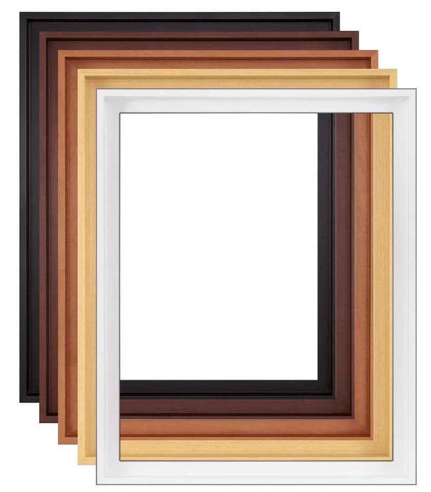 myposterframe Einzelrahmen Mira Schattenfuge 50x70 cm Weiß matt Echtholz - Bild 2