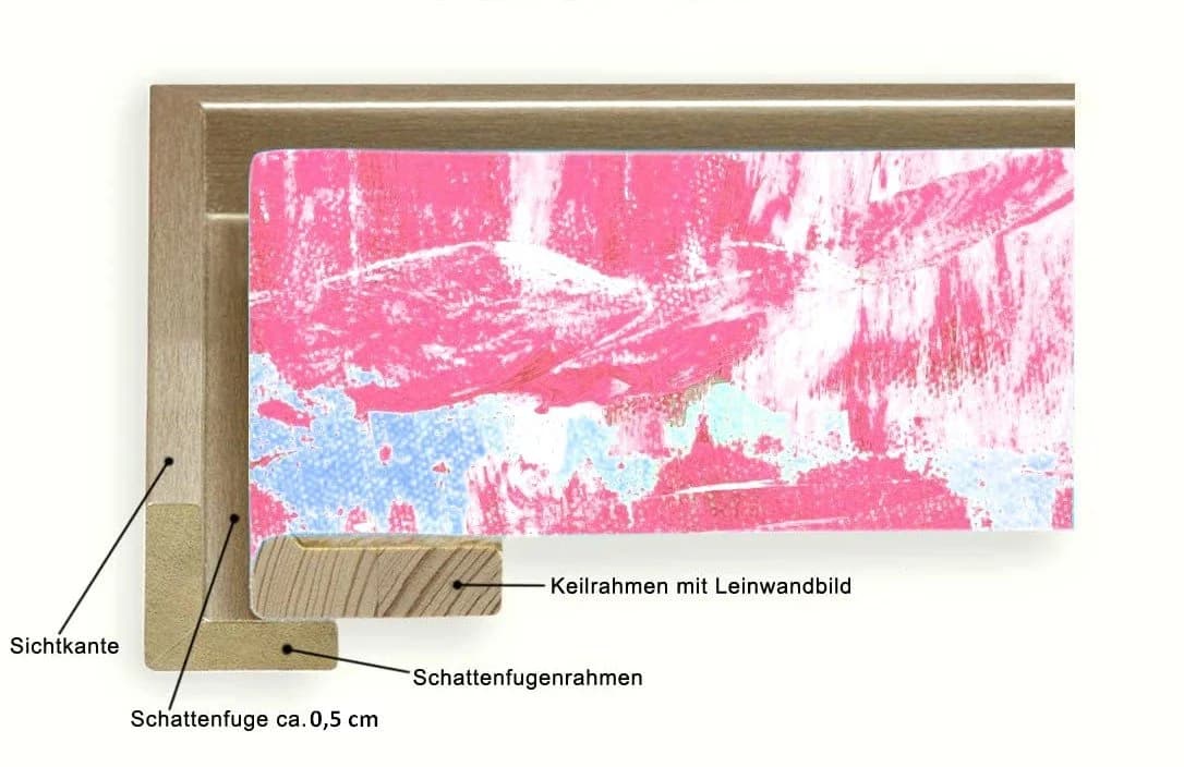 myposterframe Einzelrahmen Mira Schattenfuge 50x70 cm Weiß matt Echtholz - Bild 4