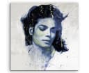 Michael Jackson Aquarell Leinwandbild 60x60 cm Wandkunst Bild 2