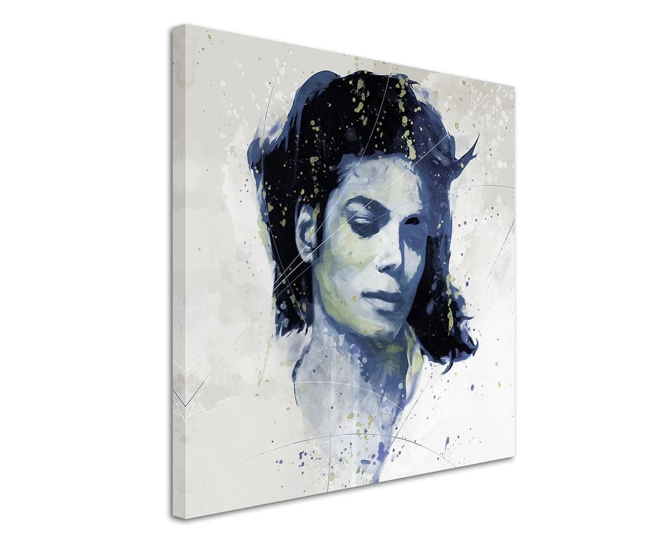 Michael Jackson Aquarell Leinwandbild 60x60 cm Wandkunst - Bild 3