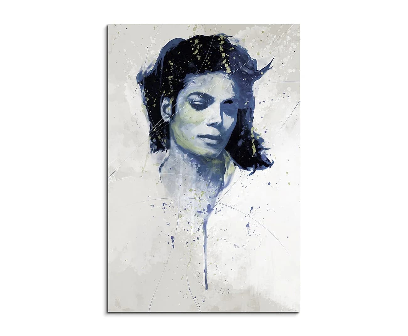 Sinus Art Leinwandbild Michael Jackson Aquarell Wanddeko - Bild 2