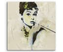 Sinus Art Leinwandbild Audrey Hepburn II Aqua 60x60cm Bild 2