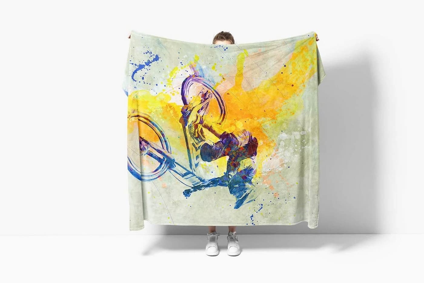 Sinus Art Handtuch SplashArt Sport Individuell Bedruckt Baumwolle-Polyester-Mix