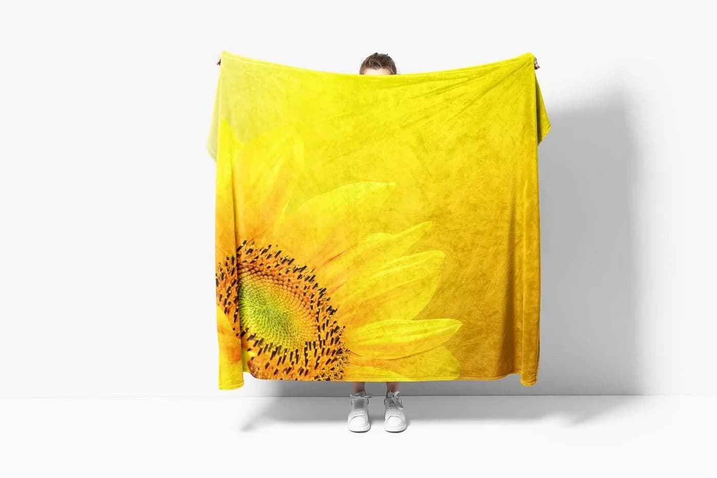 Sinus Art Handtuch mit Sonnenblumen-Motiv Gelb S