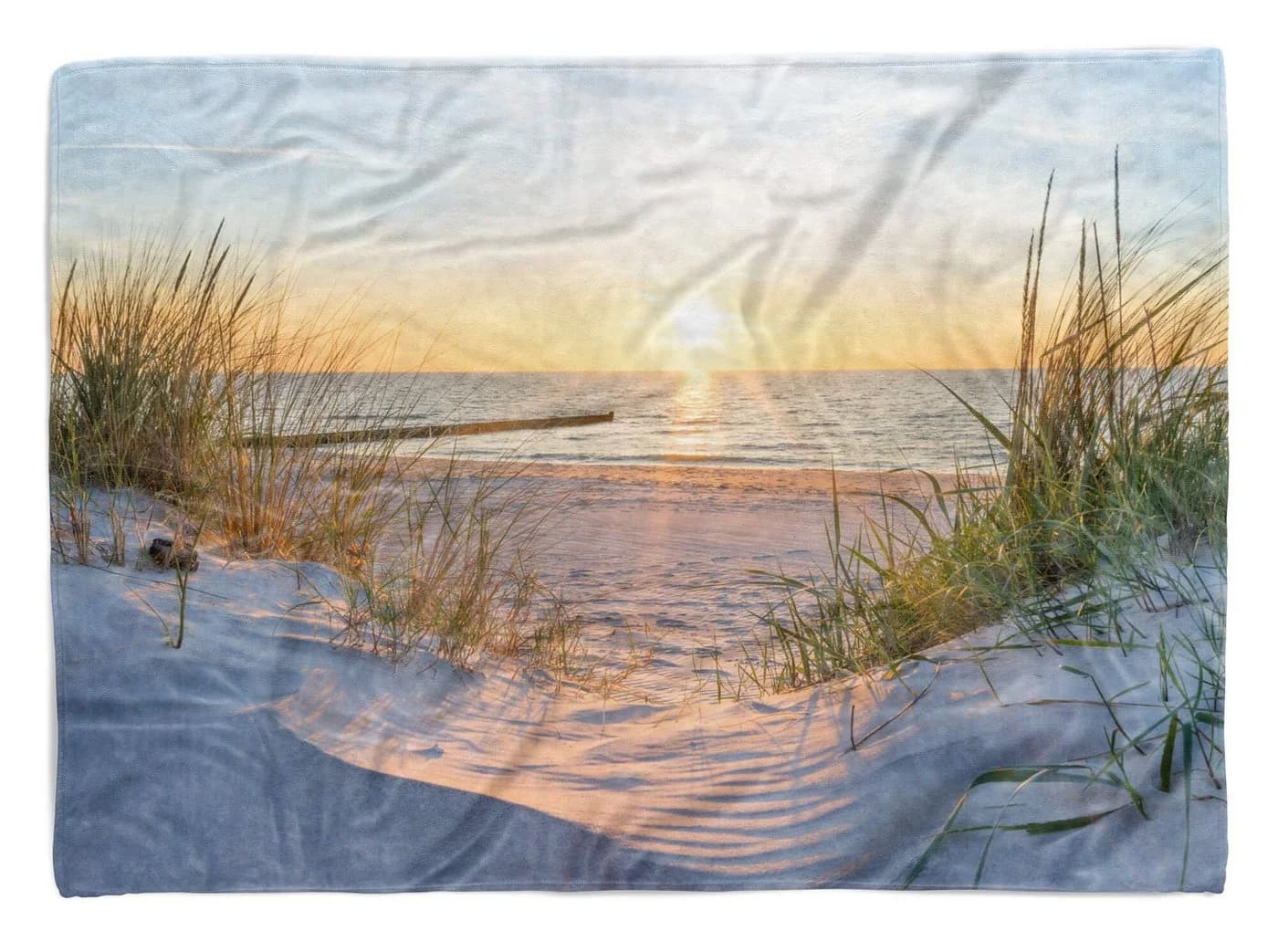 Sinus Art Handtuch mit Fotomotiv Ostsee Deutschland Baumwolle-Polyester-Mix - Bild 2