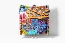 Sinus Art Handtuch Bunt Graffiti Polyester-Baumwolle Mix Bild 1