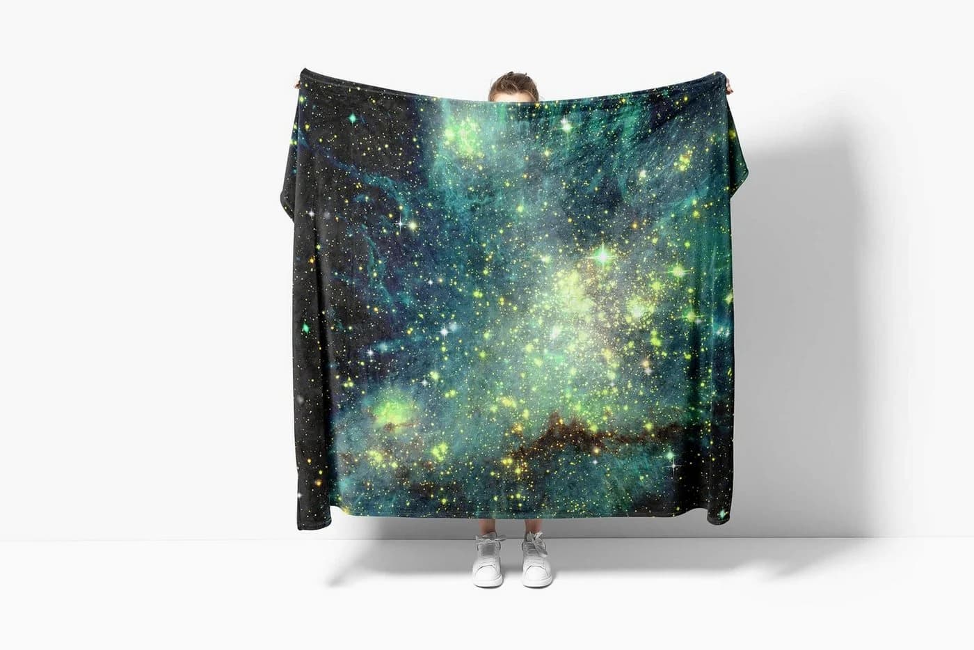 Sinus Art Handtuch mit Fotomotiv Sterne Universum Baumwolle-Polyester-Mix