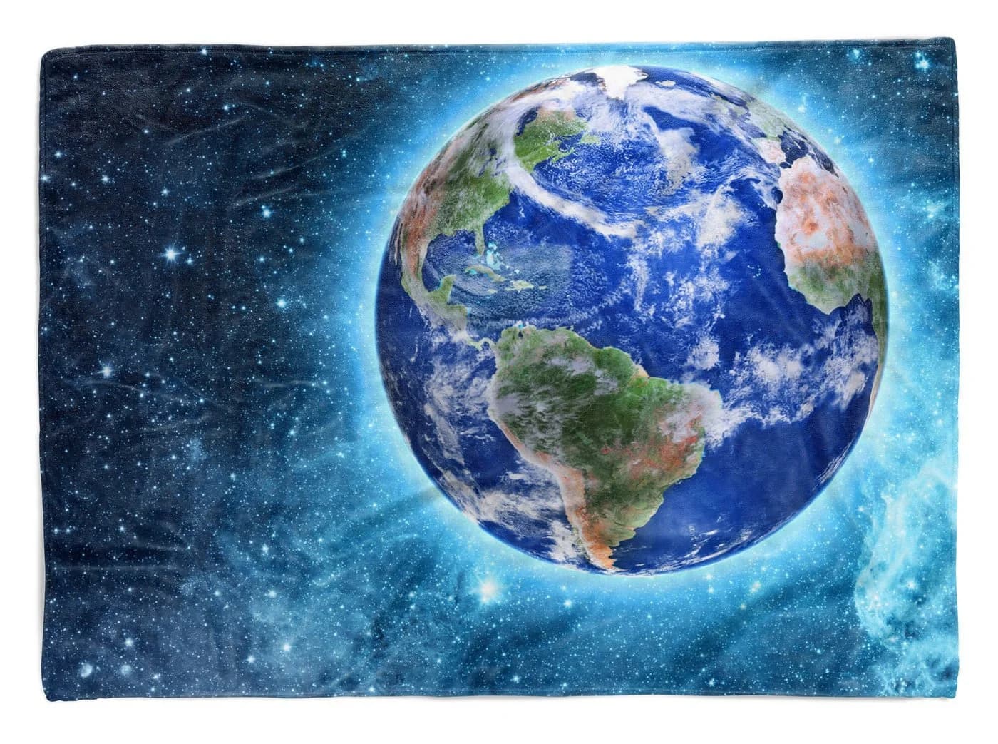 Sinus Art Handtuch mit Fotomotiv Erde Planet Weltal Polyester-Baumwolle - Bild 2