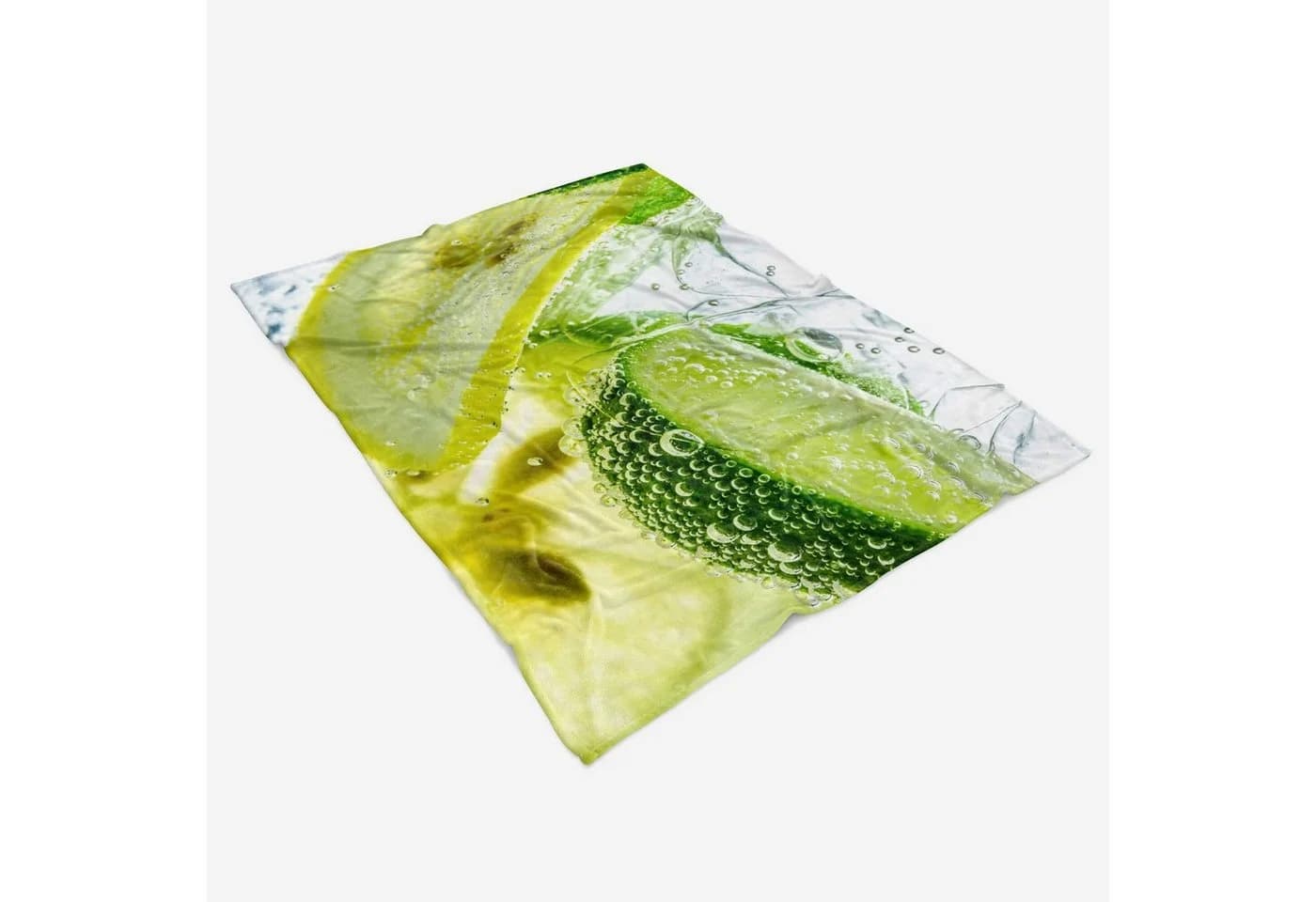 Sinus Art Handtuch mit Fotomotiv Zitronen Limetten Polyester-Baumwolle - Bild 3