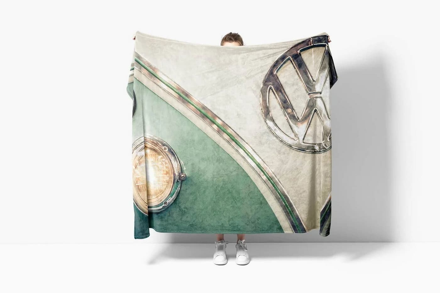 Sinus Art Handtuch mit VW Bus Motiv - Baumwolle-Polyester Mix