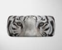Sinus Art Handtuch mit Tiermotiv Weißer Tiger Baumwolle-Polyester-Mix Bild 5