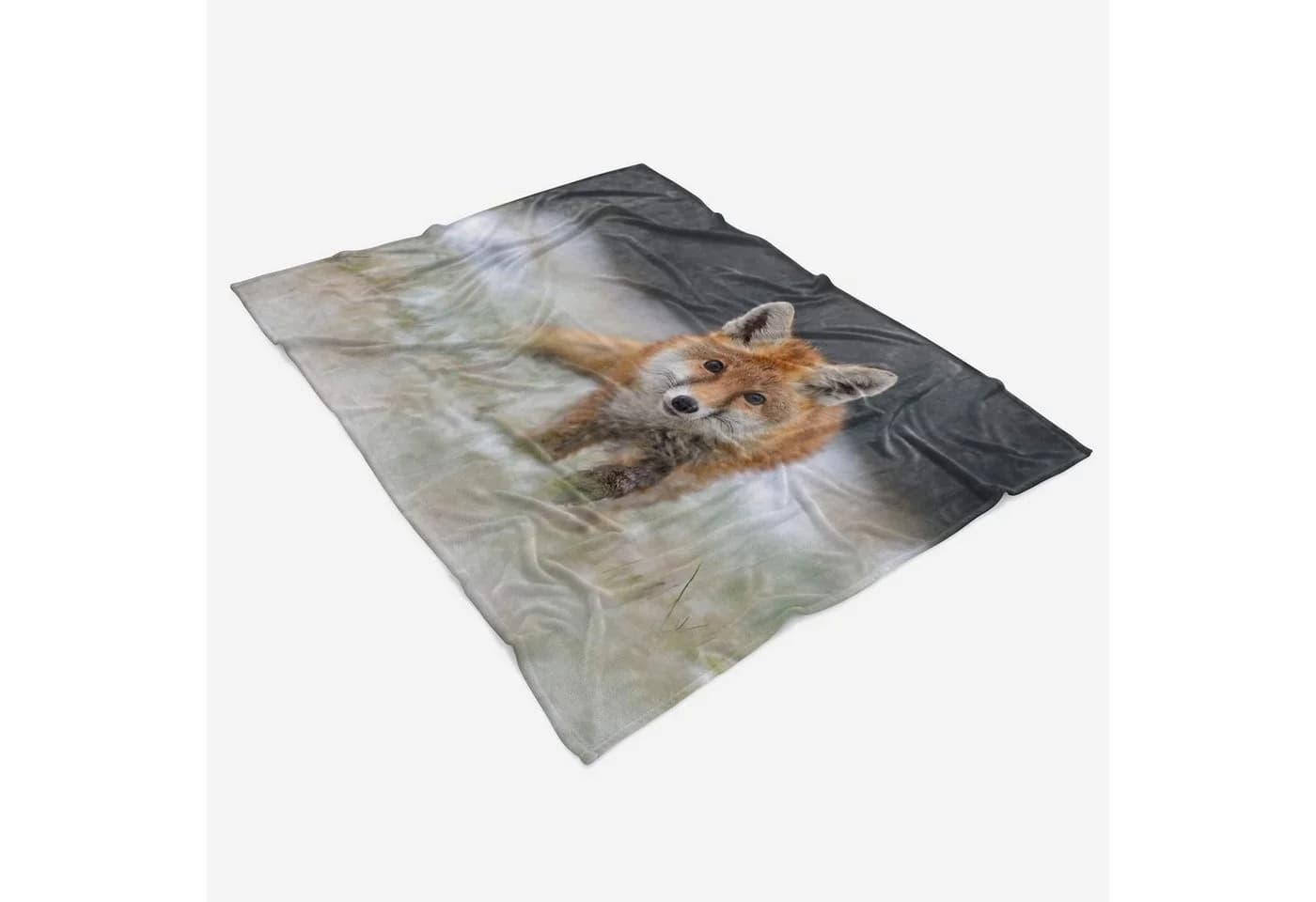 Sinus Art Handtuch mit Fuchsmotiv Polyester-Baumwolle Mix - Bild 3