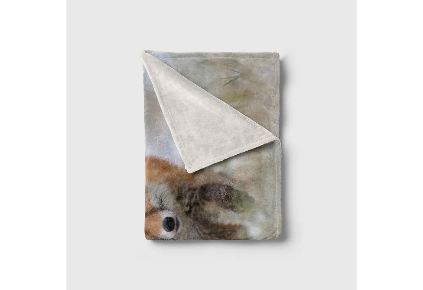 Sinus Art Handtuch mit Fuchsmotiv Polyester-Baumwolle Mix - Bild 4