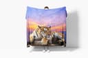 Sinus Art Handtuch mit Tiger-Motiv, Polyester-Baumwolle-Mix Bild 1