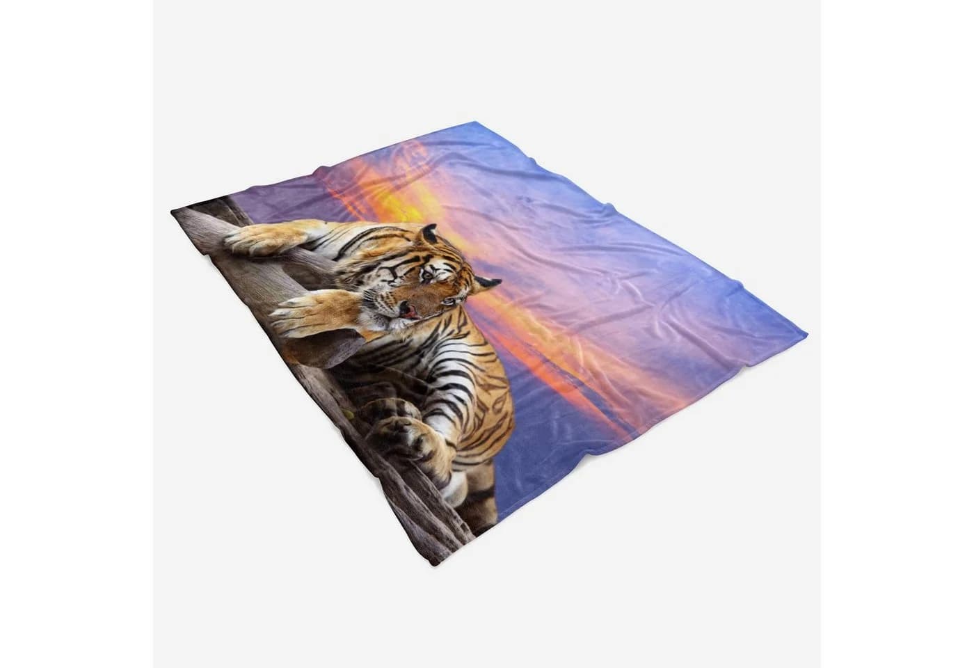 Sinus Art Handtuch mit Tiger-Motiv, Polyester-Baumwolle-Mix - Bild 3