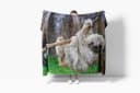 Sinus Art Handtuch mit Baby Faultier Motiv Polyester-Baumwolle Mix Bild 1