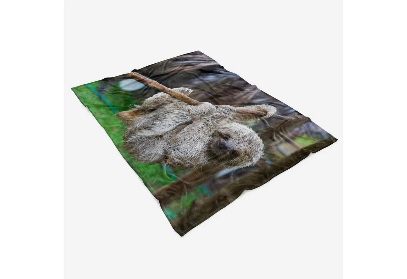 Sinus Art Handtuch mit Baby Faultier Motiv Polyester-Baumwolle Mix - Bild 3