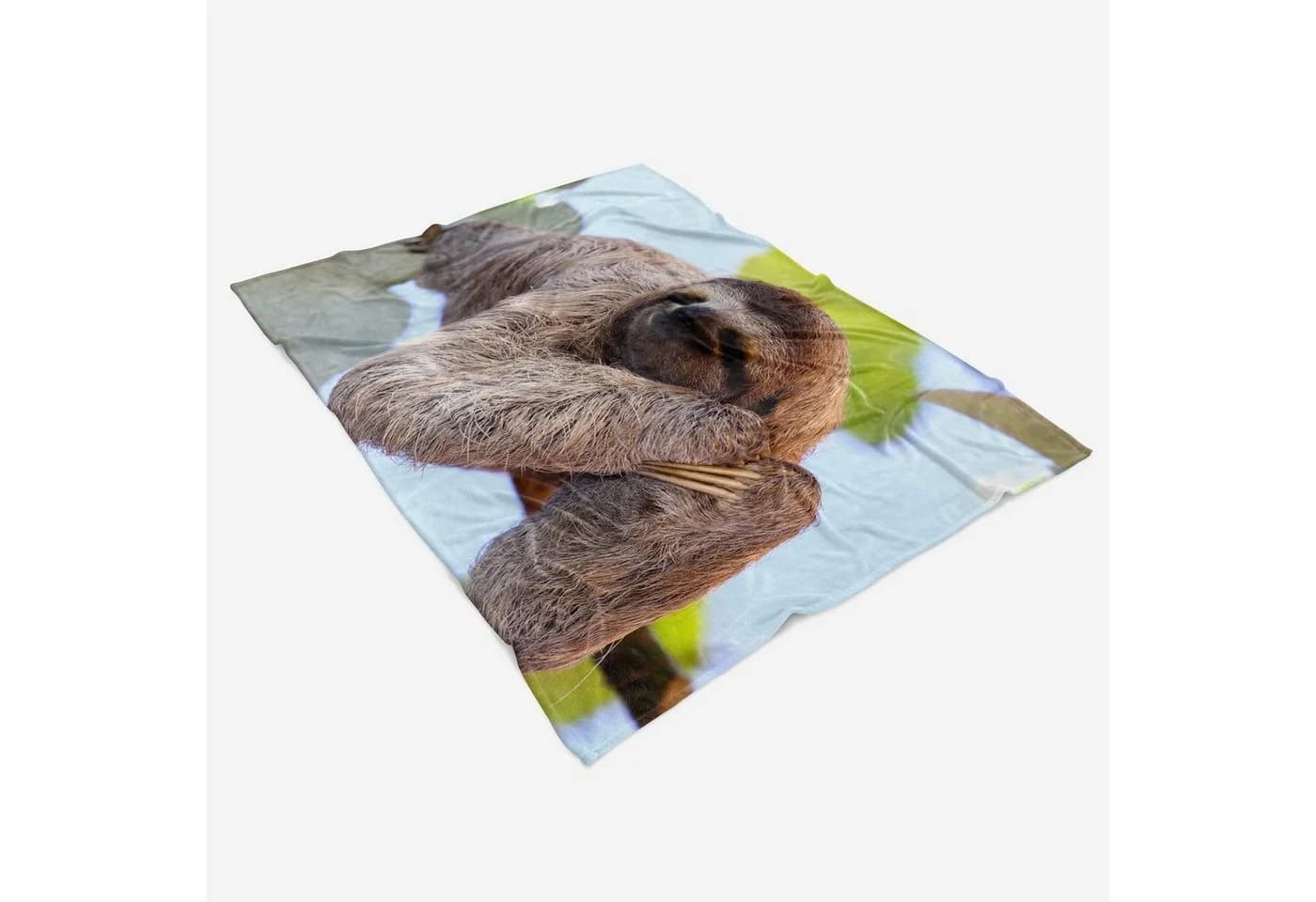 Sinus Art Handtuch mit Faultier-Motiv Baumwolle-Polyester-Mix - Bild 3