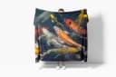 Sinus Art Handtuch mit Koi Zuchtkarpfen Motiv Polyester-Baumwolle Mix Bild 1