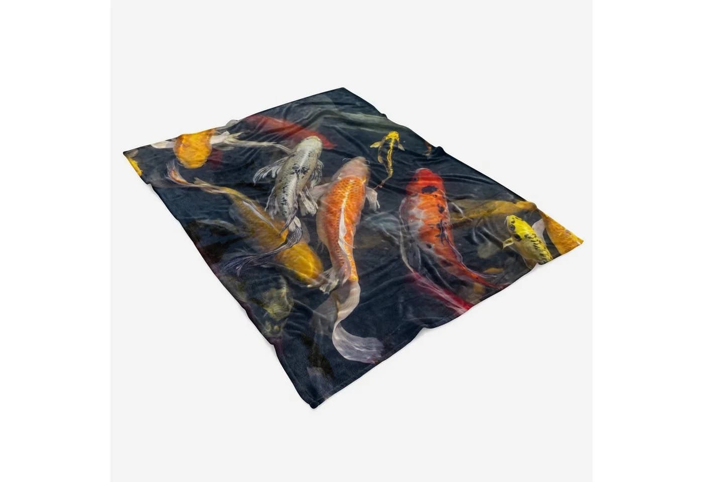 Sinus Art Handtuch mit Koi Zuchtkarpfen Motiv Polyester-Baumwolle Mix - Bild 3