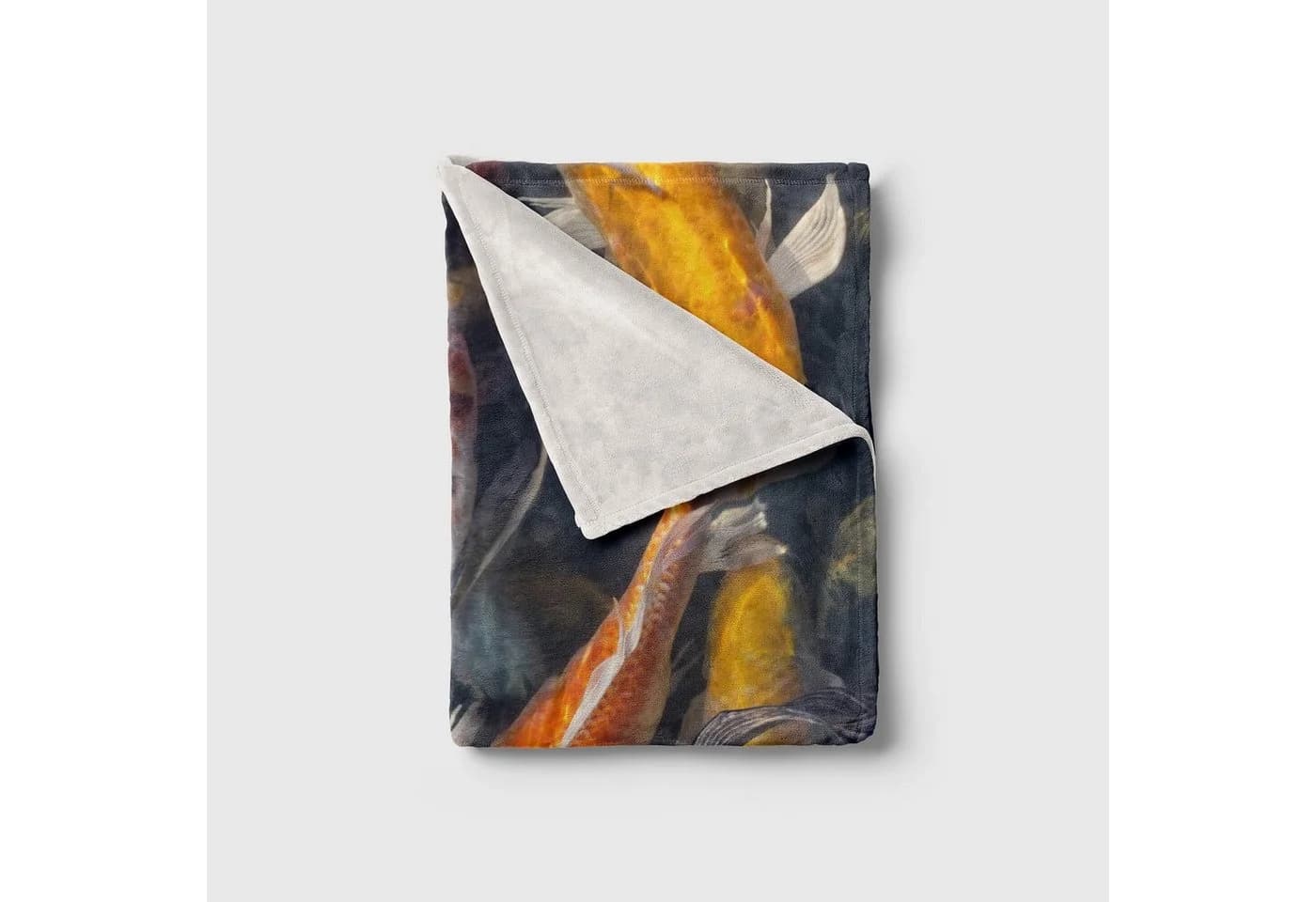 Sinus Art Handtuch mit Koi Zuchtkarpfen Motiv Polyester-Baumwolle Mix - Bild 4