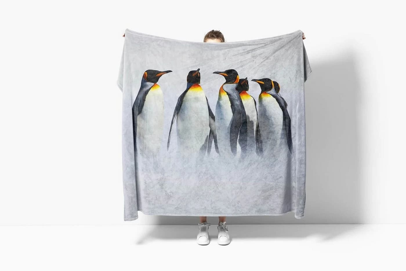 Sinus Art Handtuch Pinguin Baumwolle-Polyester-Mix