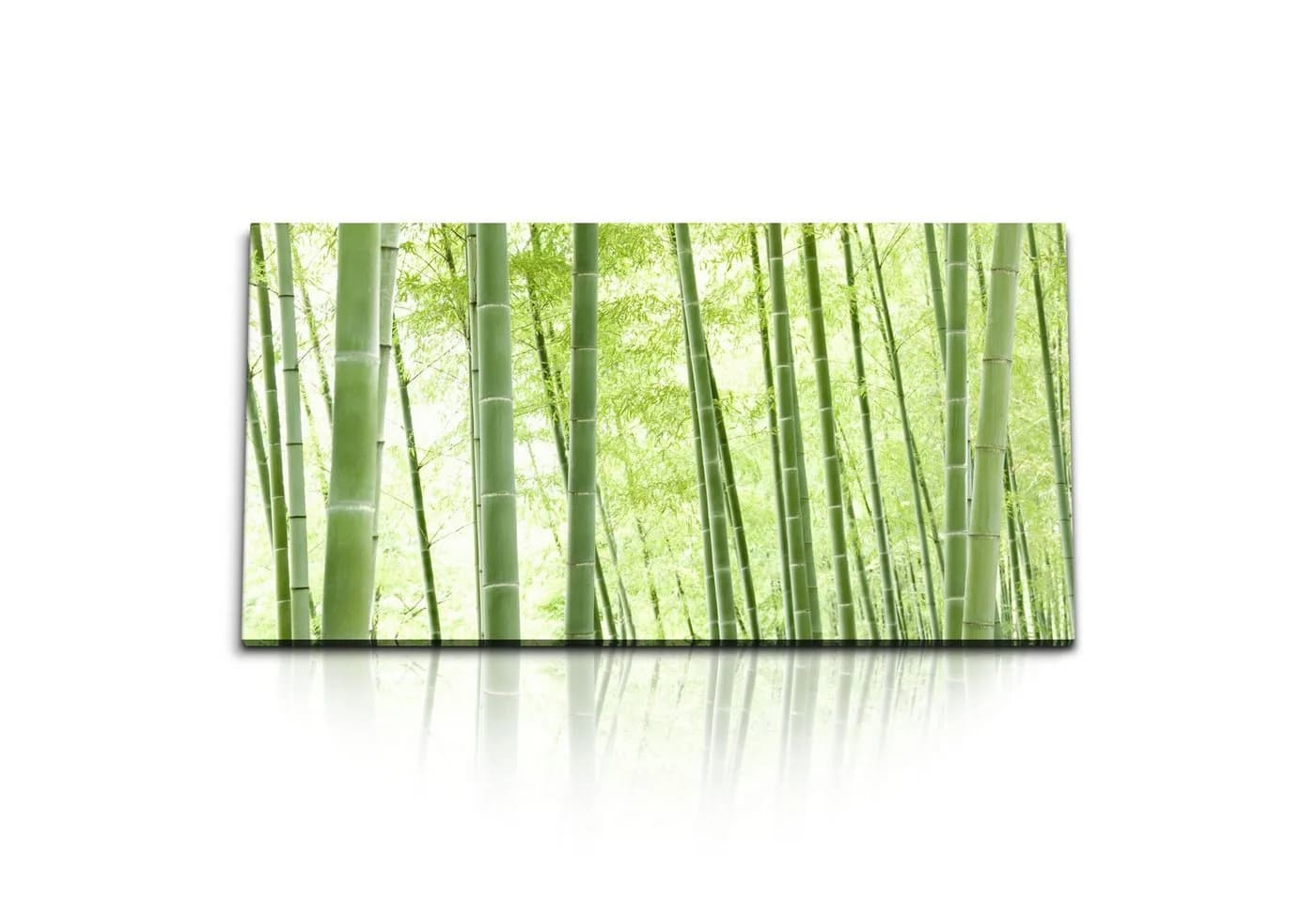 Sinus Art Leinwandbild Bambuswald Grün 120x60cm - Bild 2