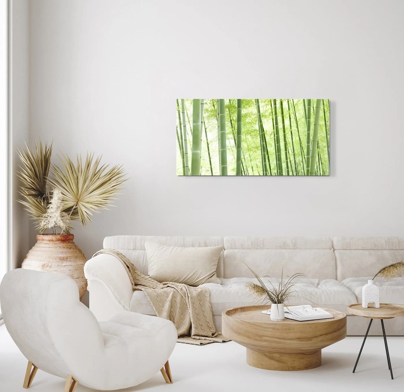 Sinus Art Leinwandbild Bambuswald Grün 120x60cm - Bild 3